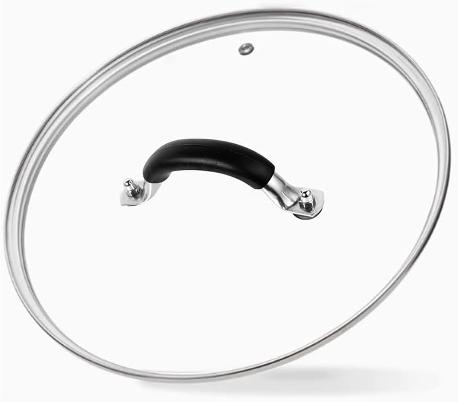 12-Inch Tempered Glass Lid for Lodge Cast Iron Skillets and 7QT Dutch 