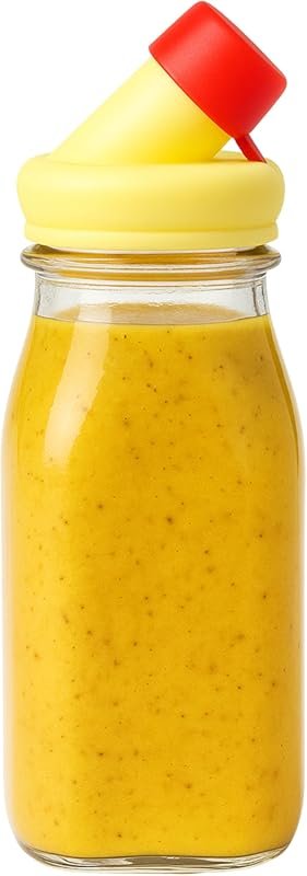 kitchentoolz 12oz Salad Dressing Shaker Bottle with Silicone Pour Spou