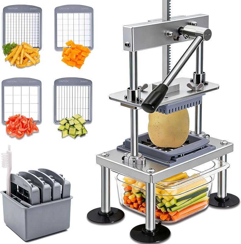 Goldtree Commercial French Fry Cutter - Professional Stainless Steel