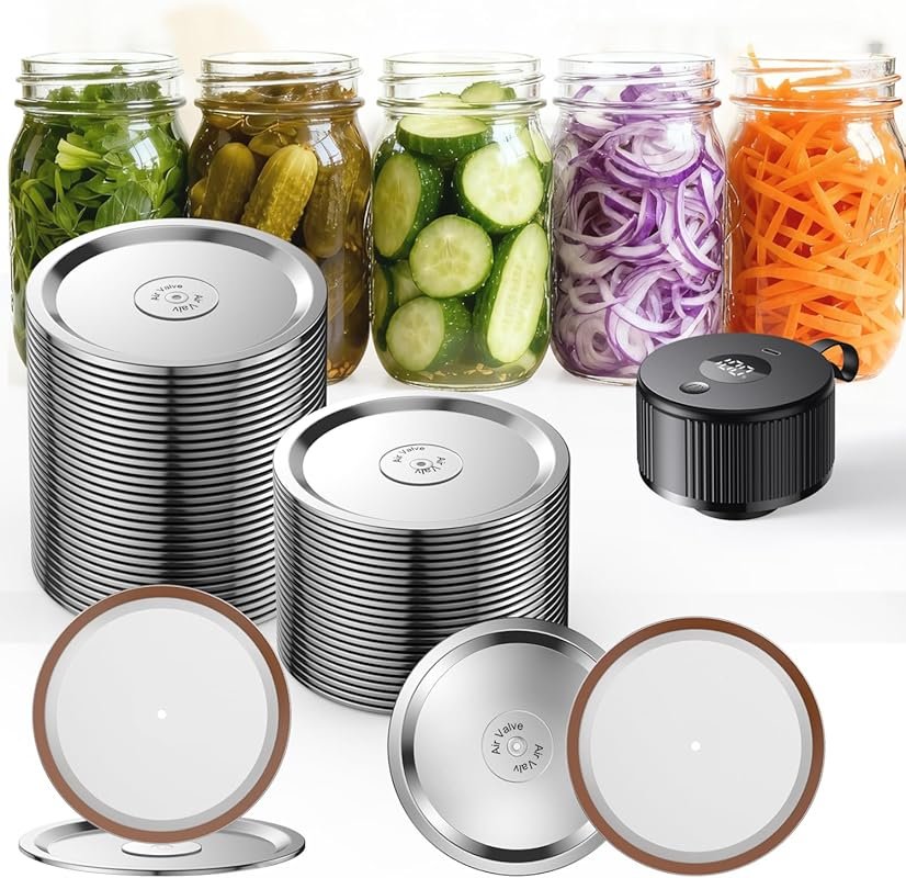 24-Pack Wide Mouth Canning Lids for Ball/Kerr Jars - Split-Type Metal,