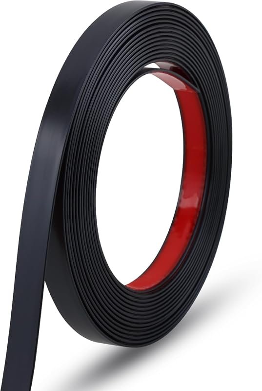 Gaahing 196.8 x 0.5 Inch Matte Black Peel and Stick Molding & Wall Tri