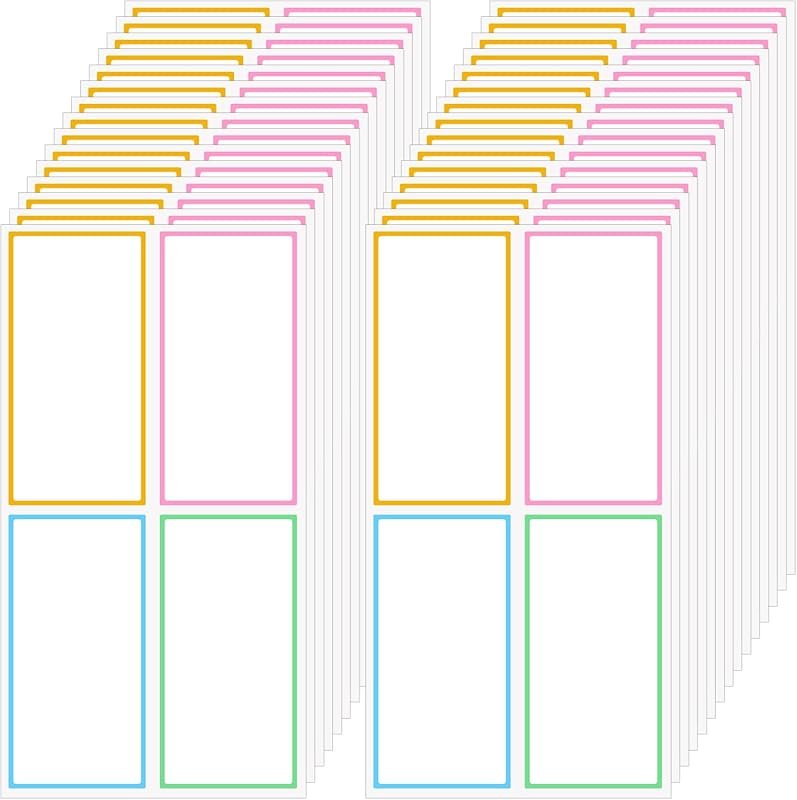 120 Pcs Reusable Waterproof Dry Erase Labels - 2.4x1.2 Easy-Peel Stick