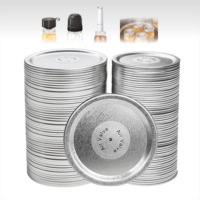 Ball/Kerr Compatible Canning Lids 48-Pack - Air Valve, Rust-Proof, Air