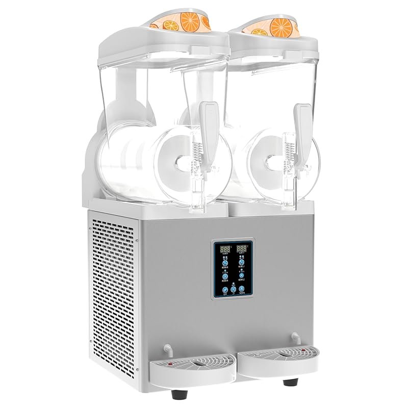 Commercial Dual-Tank Slushy Machine 15L Each - Margarita Machine, Smoo