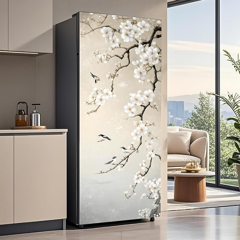 Self-Adhesive Refrigerator Wrap - Removable Vinyl Fridge Stickers, Pee