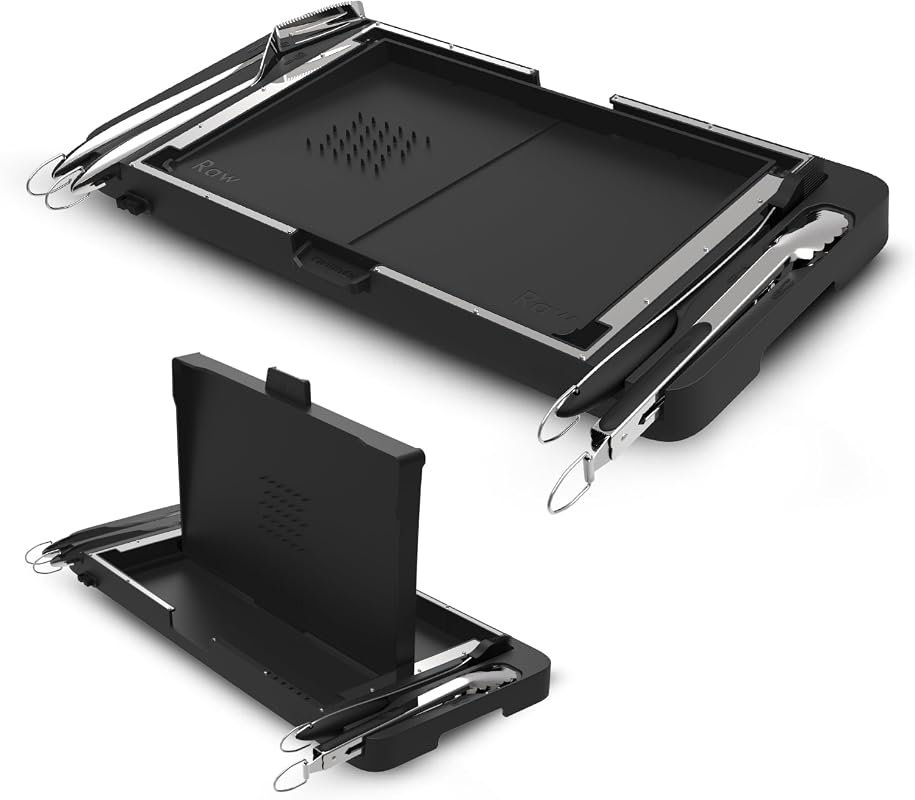 Grillbot FlipTray Dual-Sided Grilling Tray – Raw/Cooked Separation, Bu