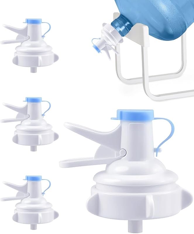 4 Packs Water Dispenser Valve, Reusable Plastic Spigot with Wood Stick