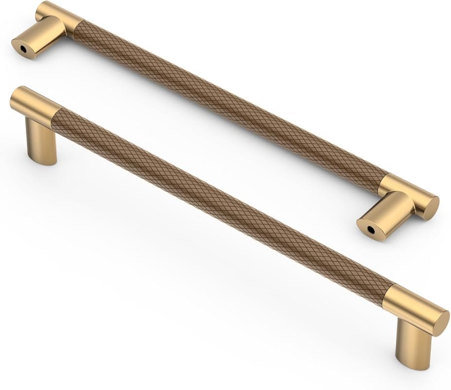 Asidrama 10 Pack 10 Inch Knurled Brown and Champagne Bronze Kitchen Ca