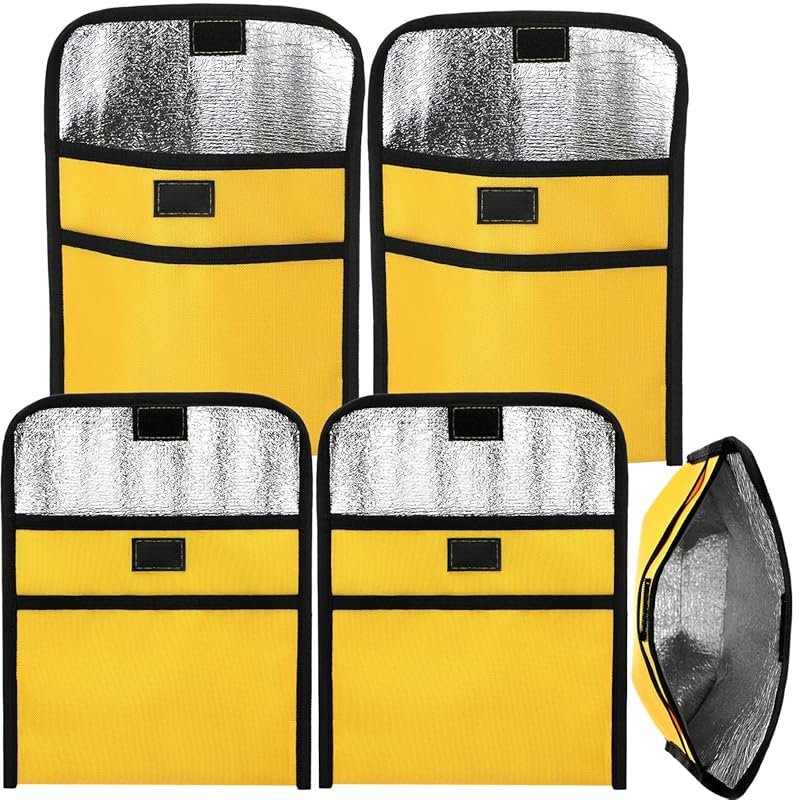 4-Pack Insulated Bag for Backpackers, Reusable Durable Small Pouch for