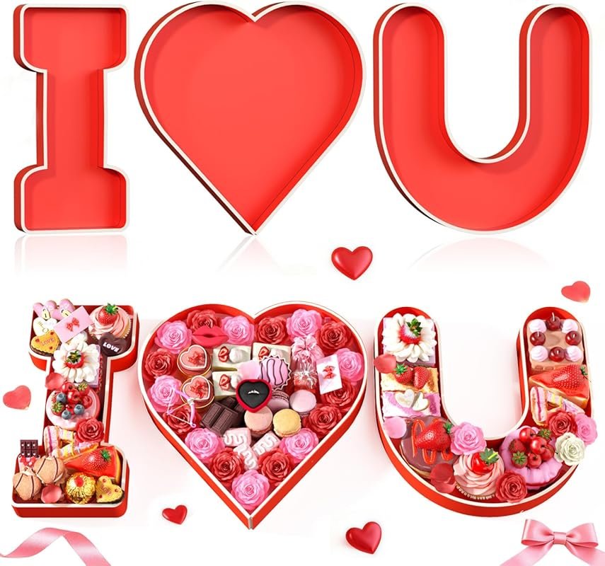 Red Valentine's Day Fillable Heart Shaped Cardboard Charcuterie Board 