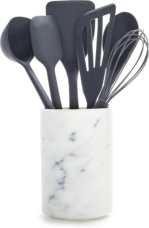 GreenPan Silicone 7-Piece Utensil & Crock Set, Flexible Nonstick Tools