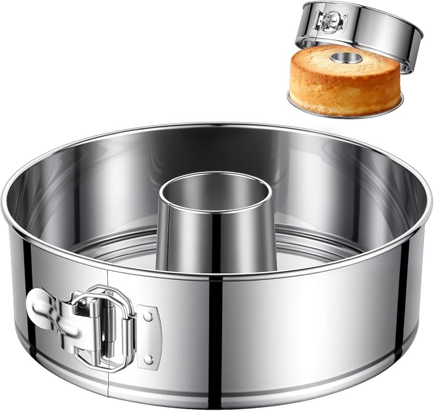 10-Inch 304 Food-Grade Stainless Steel Springform Bundt Cake Pan with