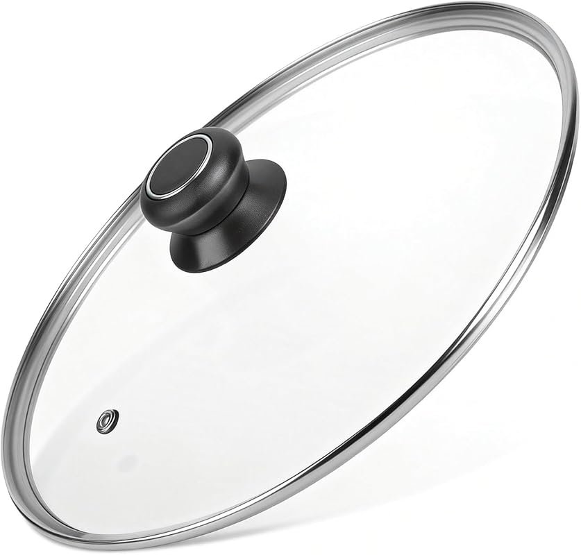 12-Inch Universal Tempered Glass Lid for Lodge Cast Iron Skillets and 