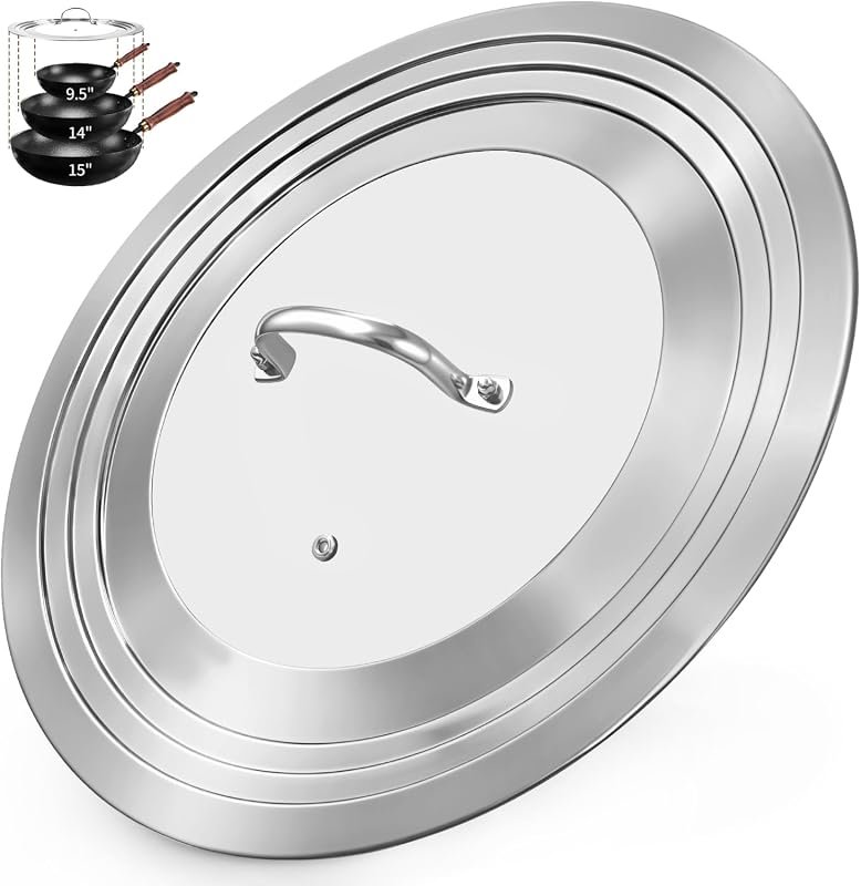 15-Inch Extra Large Universal Lid for Pots and Pans, Stainless Steel a