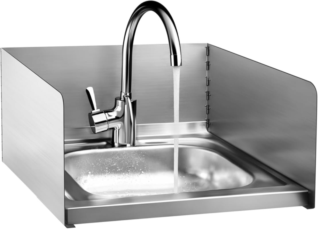 Fumete 3-Sided Stainless Steel Sink Splash Guard