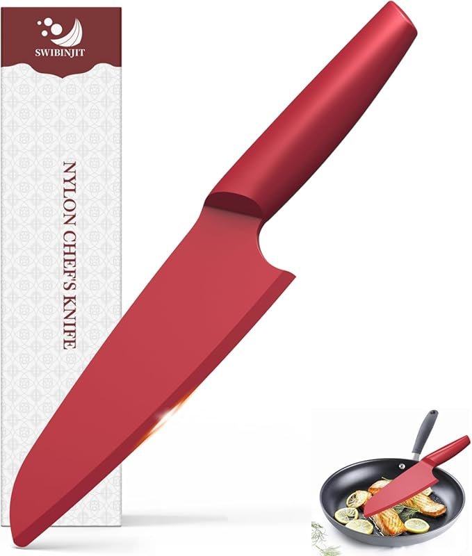 11.5-Inch Nylon Knife for Nonstick Pans – Plastic Kitchen Knife for Cu