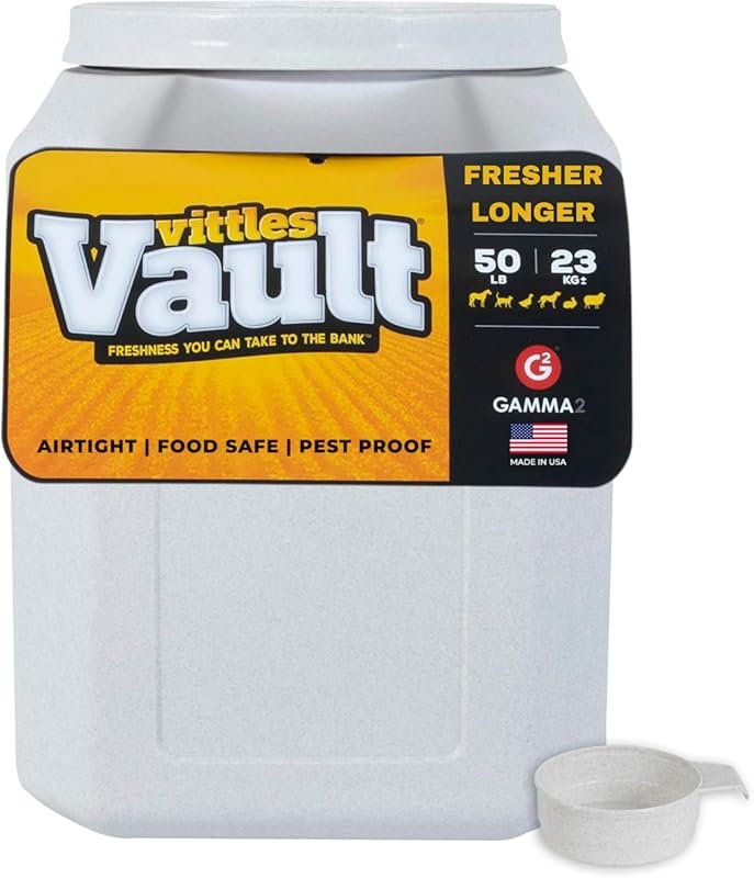 Vittles Vault Traditional Airtight Pet Food Container 50 lb, Holds Kib