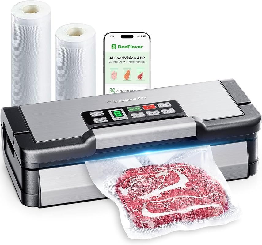 95kPa Vacuum Sealer Machine with AquaLock Technology, 2X Seal & 130W, 