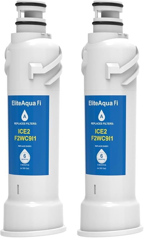 ICE2 F2WC9I1 F2WC911 Ice Maker Filter 2-Pack Replacement for Whirlpool and KitchenAid