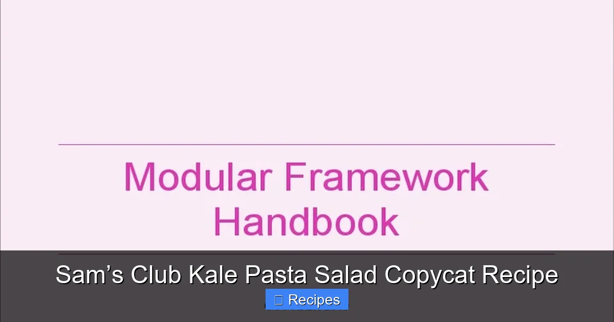 Sam’s Club Kale Pasta Salad Copycat Recipe