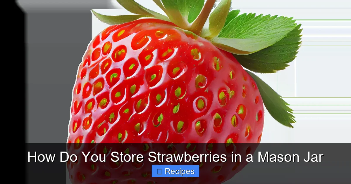 How Do You Store Strawberries in a Mason Jar
