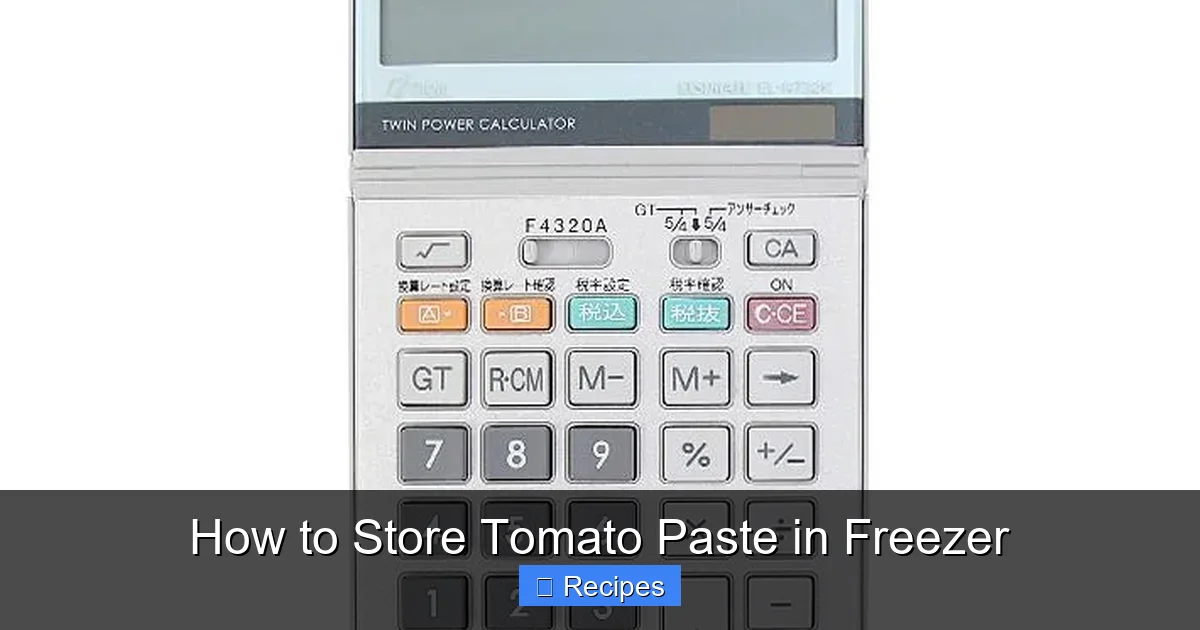 How to Store Tomato Paste in Freezer