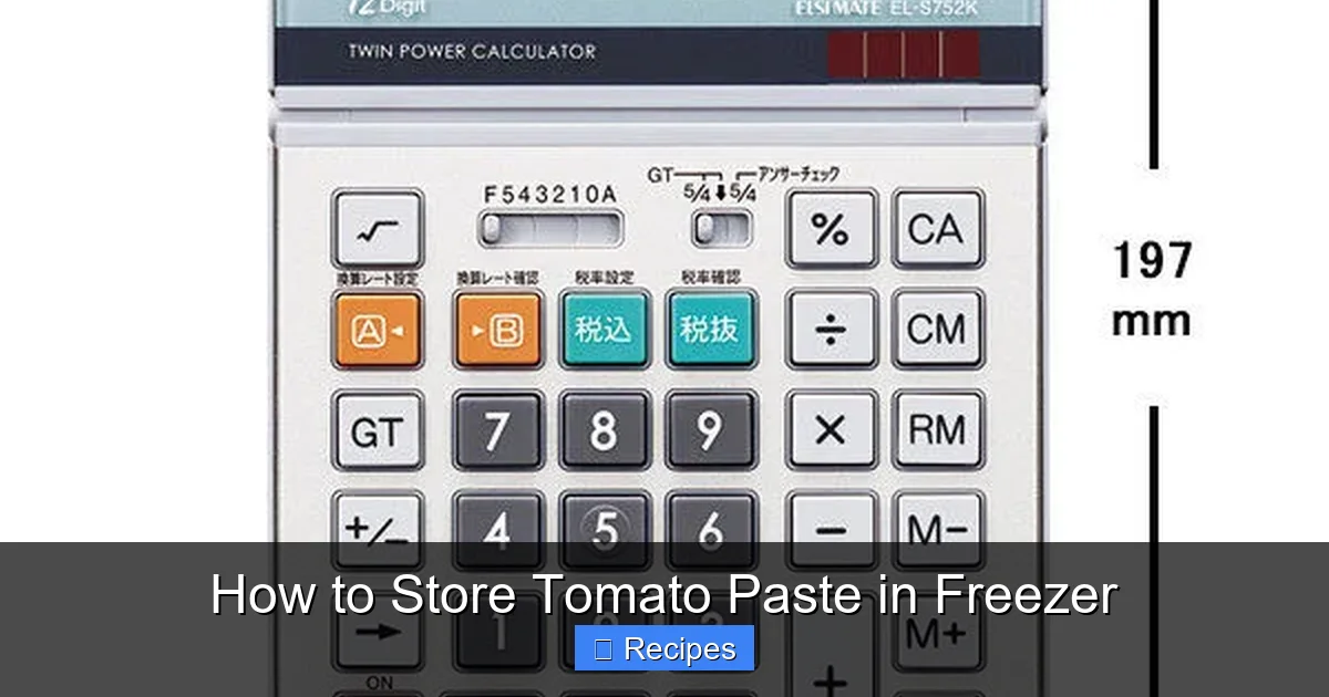 How to Store Tomato Paste in Freezer