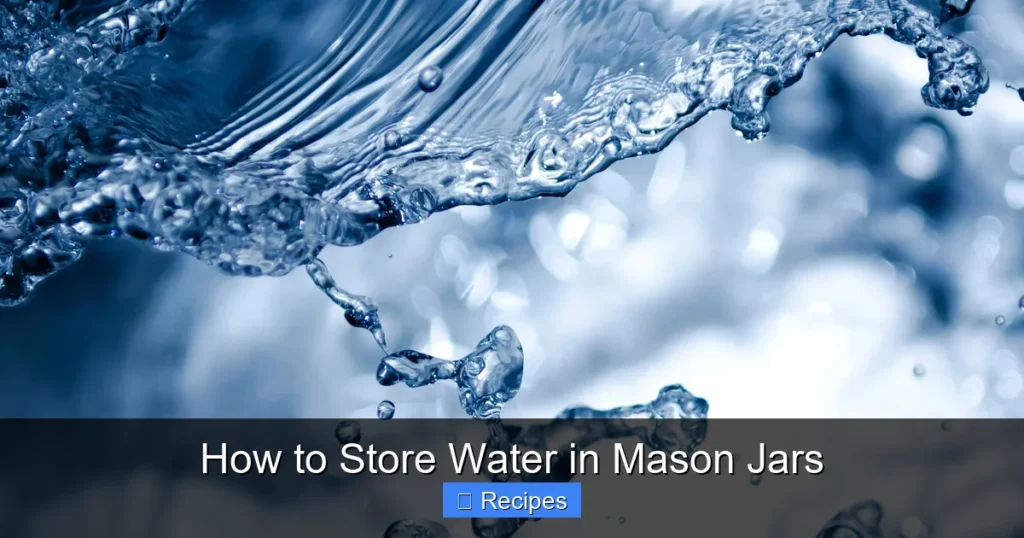 How to Store Water in Mason Jars