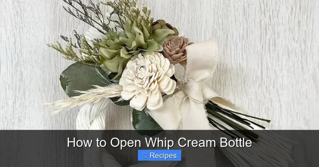 How to Open Whip Cream Bottle
