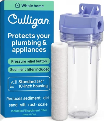 Culligan HF-360A HF-360B Whole House Water Filter Housing Clear 3/4 In