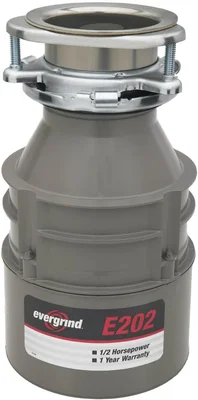 Evergrind E202 1/2 HP Garbage Disposer with Durable Construction and R