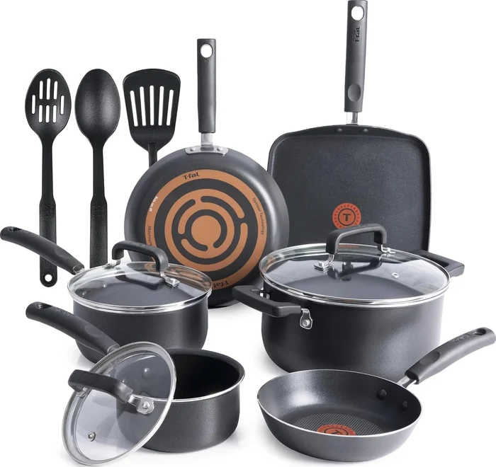 T-Fal Signature Nonstick Pots and Pans Set 12 Piece Oven Broiler Safe