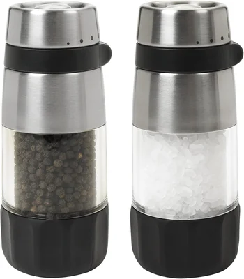 OXO Salt and Pepper Grinder Set Stainless Steel