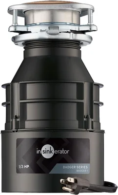 InSinkErator Badger 1 Garbage Disposal with Power Cord, Standard Serie
