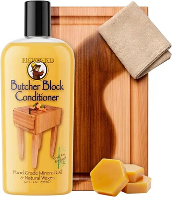 Howard Products Butcher Block Conditioner and Food Grade Mineral Oil 1