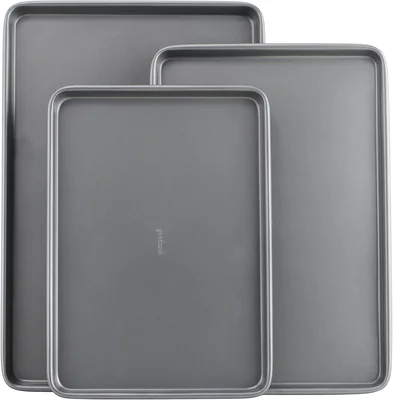 GoodCook Everyday Nonstick Baking Sheet Set 3 Pack Includes Small Medi