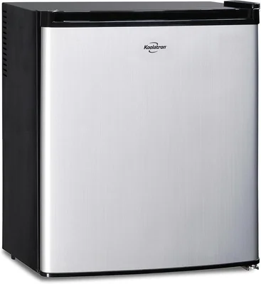 Koolatron Stainless Steel Compact Fridge with Freezer 1.7 Cubic Feet f