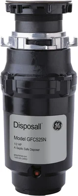 GE Disposall Continuous Feed Garbage Disposer with 1/2 HP Motor and Ea