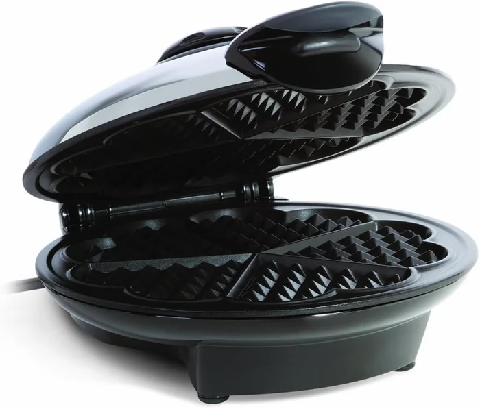 Euro Cuisine WM520 Heart Shaped Iron Waffle Maker with Eco-Friendly PTFE and PFOA Free Non Stick Plates