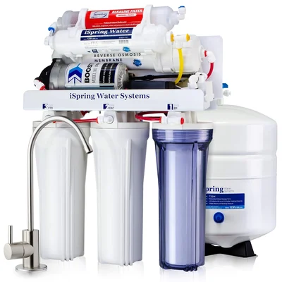 iSpring RCC7P-AK 6-Stage Reverse Osmosis System Under Sink Alkaline Wa