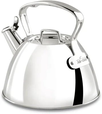 Premium All-Clad Stainless Steel 2 Qt Stovetop Tea Kettle for Durable