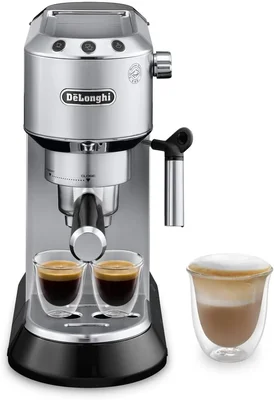 De'Longhi Dedica Espresso Machine with 15-Bar Pump and Frother in Stai