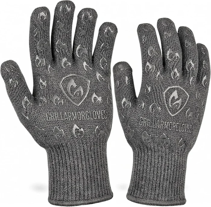 Oven Gloves with Fingers 932°F Extreme Heat Proof Cut Resistant Mitts 
