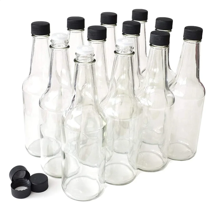 nicebottles Hot Sauce Bottles 10 Oz 12 Pack Glass Containers for Condi