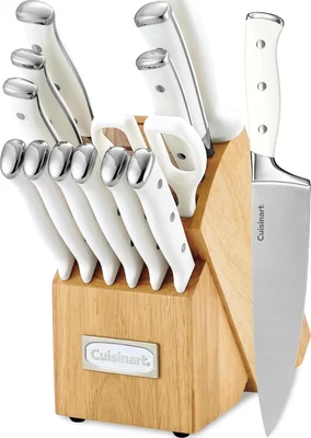 Cuisinart 15-Piece Knife Set with Block, High Carbon Stainless Steel, 