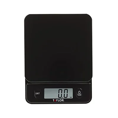 Taylor Glass Top Food Scale with Touch Controls and 11 lb Capacity in 