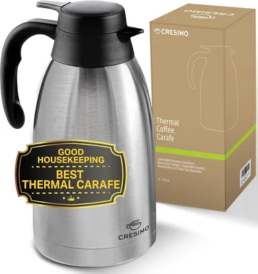 Cresimo Thermal Coffee Carafe 68oz 2L 12 Hours Hot Beverage Dispenser