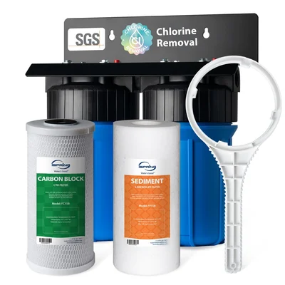 iSpring WGB21B 2-Stage Whole House Water Filtration System with 50000 