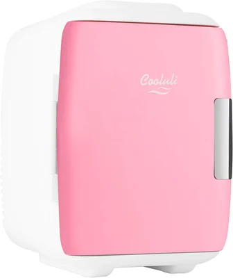 Cooluli Mini Fridge for Bedroom Car Office Desk Dorm Room Portable 4L 