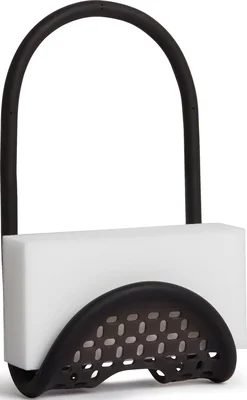 Umbra Sling Flexible Sink Caddy with Elastic Non-Slip Sponge Holder Bl